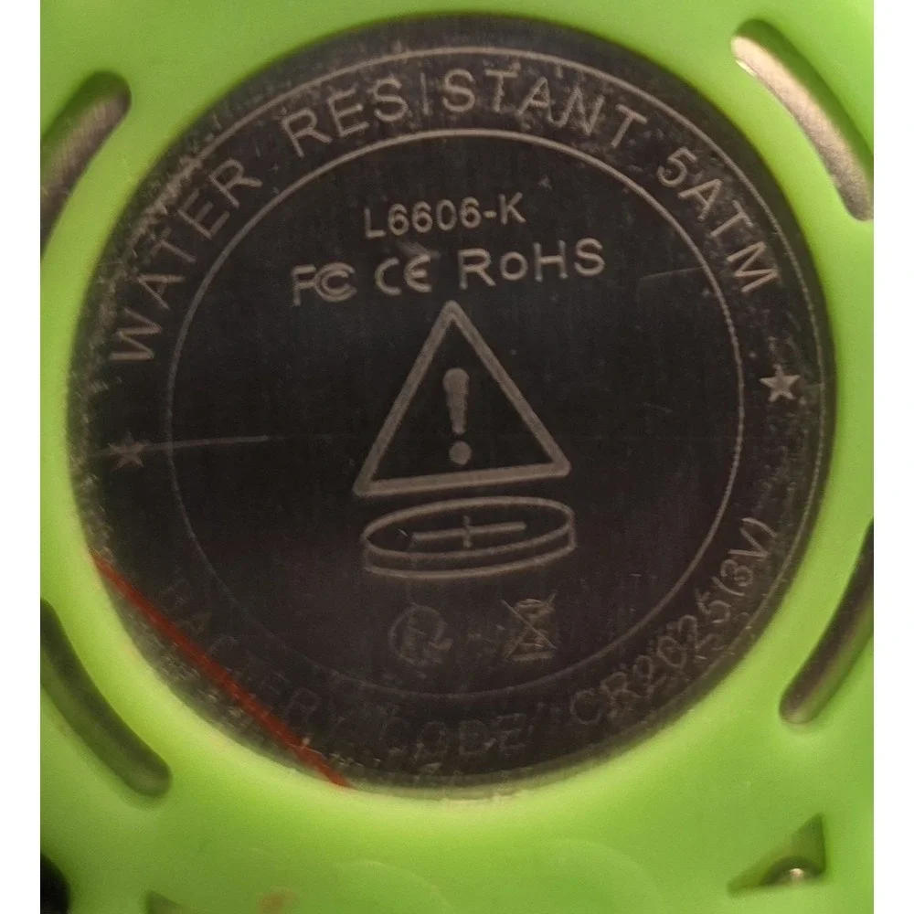 Lavaredo Digital Sports Watch Unisex Blk/green Water Resistant To 50 Meters #289